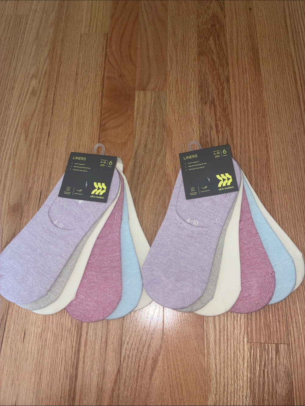 All in Motion Women's 12pk Marled Pace Liner No Show Socks